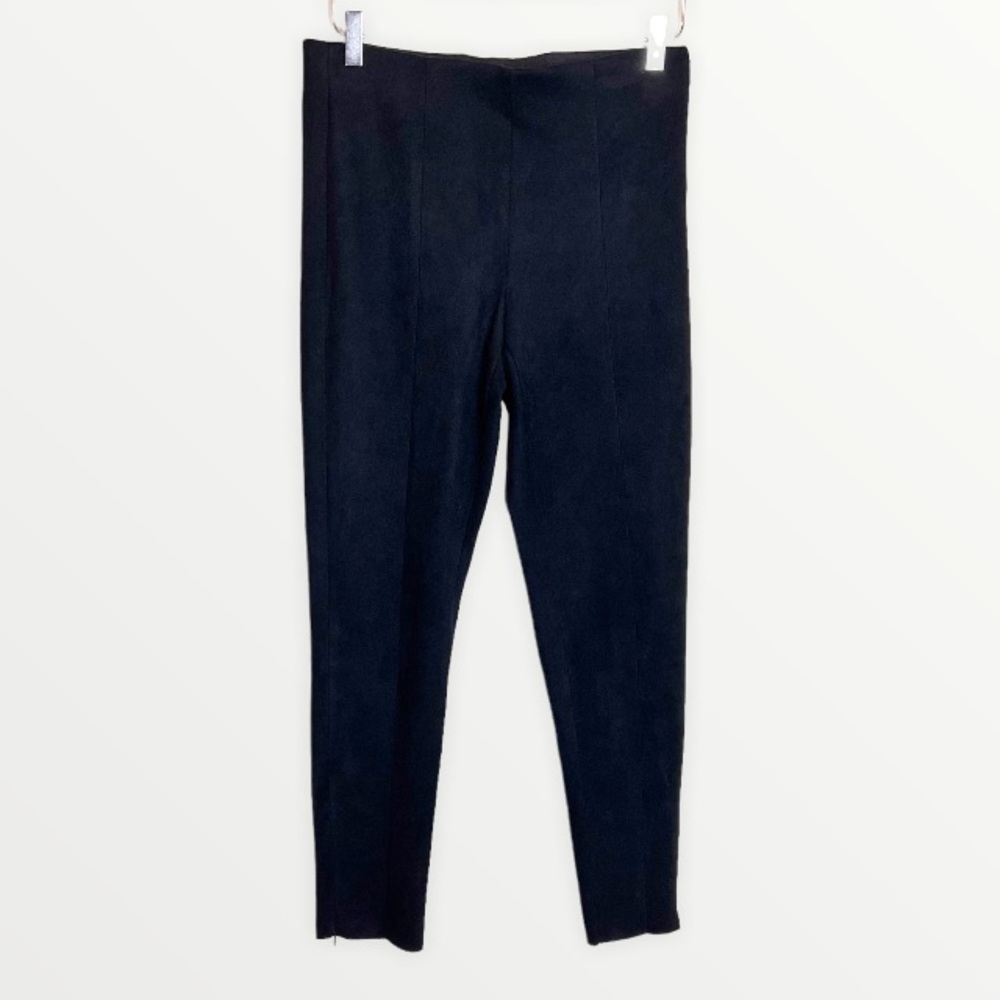 ZARA Faux Suede Ankle Zip Pants Large